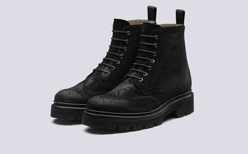 Grenson Emmaline Womens Boots - Black Commando Sole IG9237